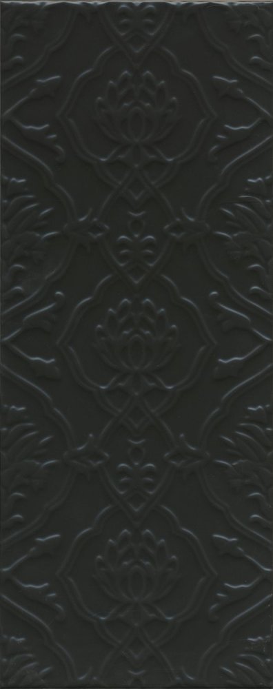 Альвао Структура Черный Матовый 20х50