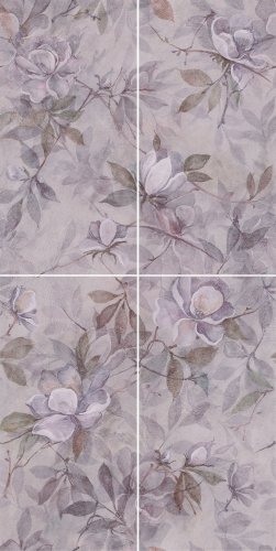 Панно Магнолия 3 Матовый (из 4 частей 30х60) 60х120