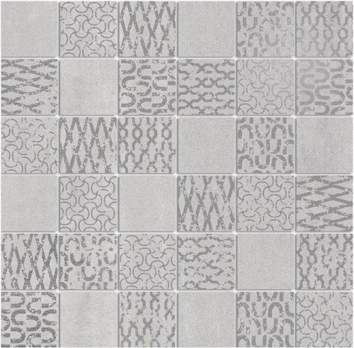 Про Дабл Декор Серый Светлый Мозаичный 9мм  30×30