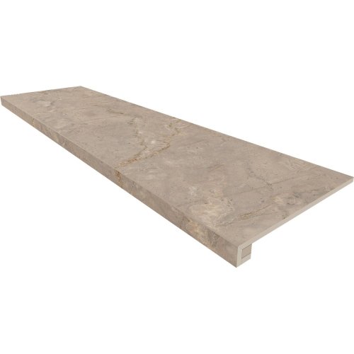 Комплект (Ступень BR02 (33x120) непол. (прямоугол. бортик) без насечек + Подступенок (14,5x120))