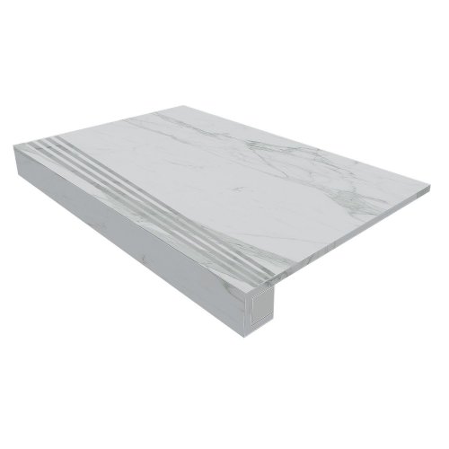 Комплект (Ступень MN01 (33x120) непол. (прямоугол. бортик) с насечками + Подступенок (14,5x120))