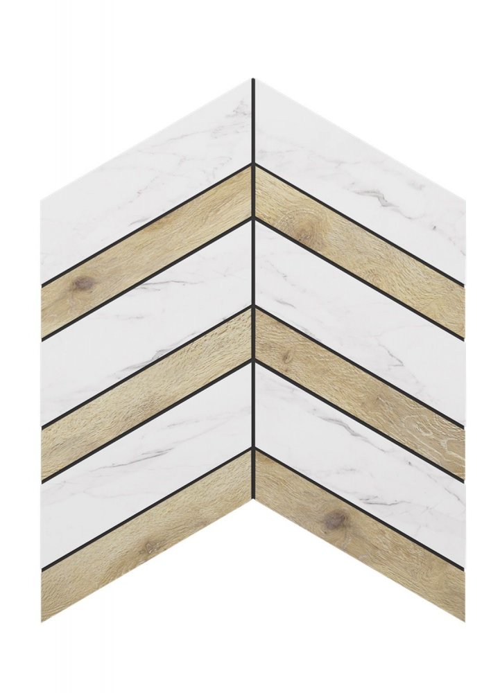 Мозаика SM01/SI01 Chevron 37,5x29x10 непол.